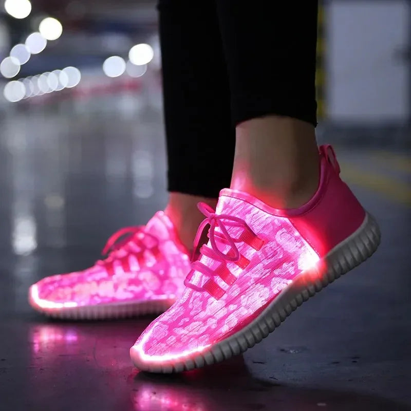 New Led Fiber Optic Shoes for girls boys men women
