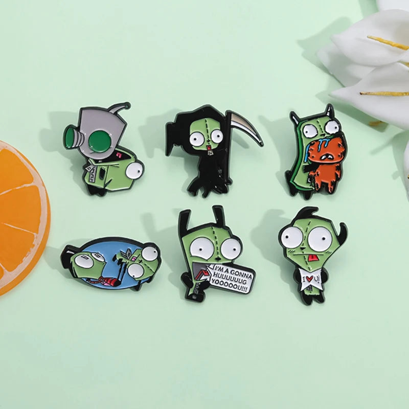 Alien Invader Zim Collection Enamel Pins