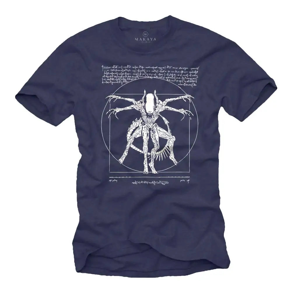 Alien Men's Gamer T-Shirt Da Vinci Print Women Tops Fashion Tshirt