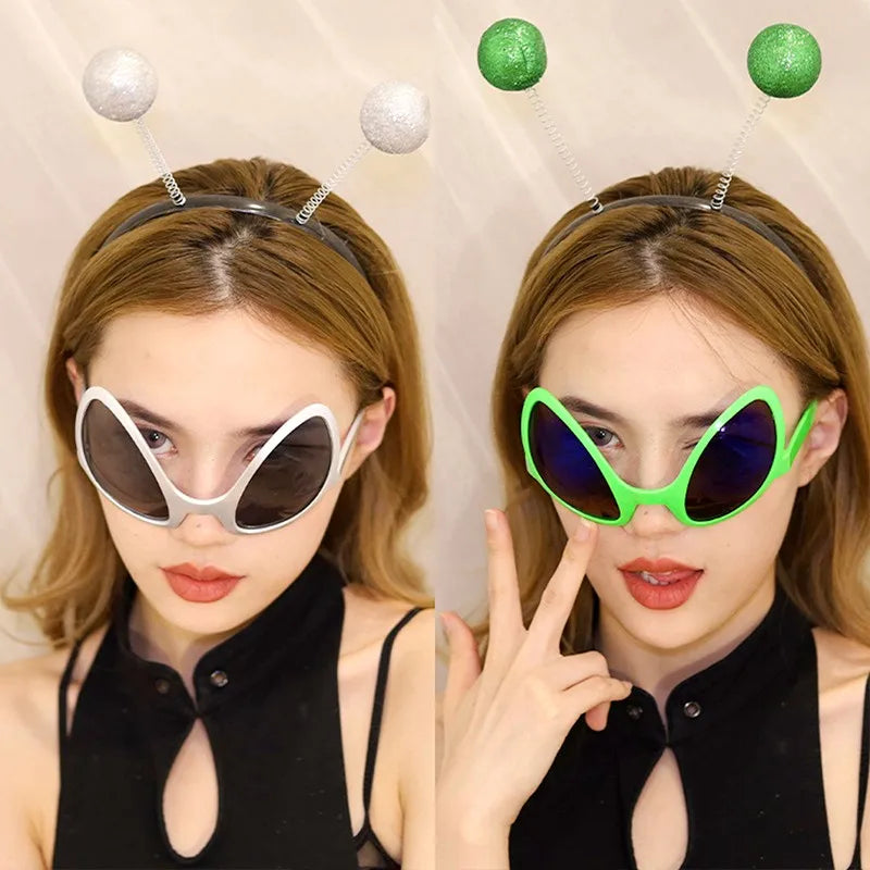 Funny Alien Glasses Men Woman Fashion Rainbow Lenses
