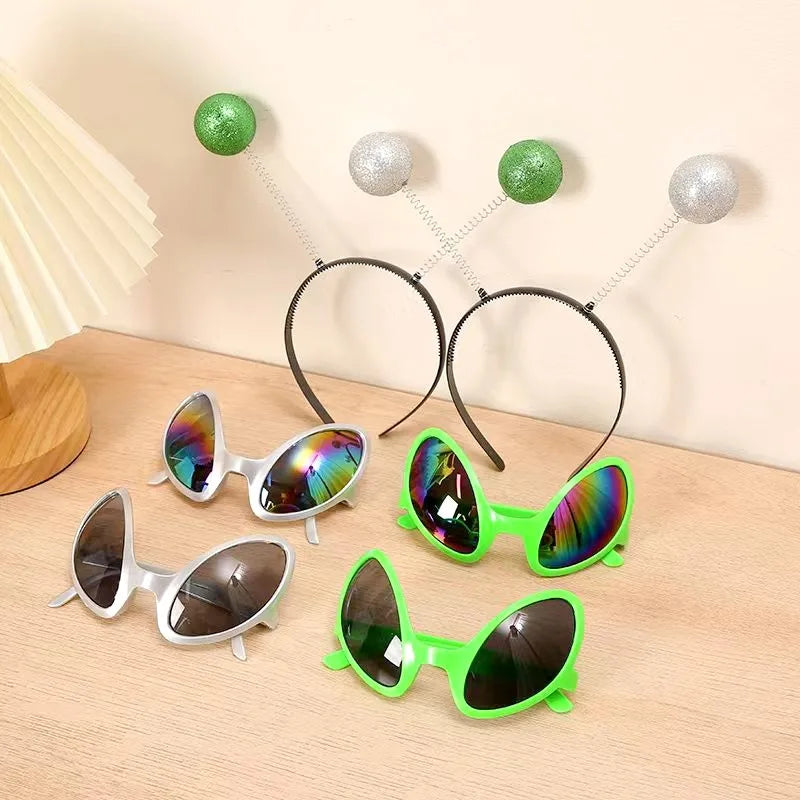 Funny Alien Glasses Men Woman Fashion Rainbow Lenses