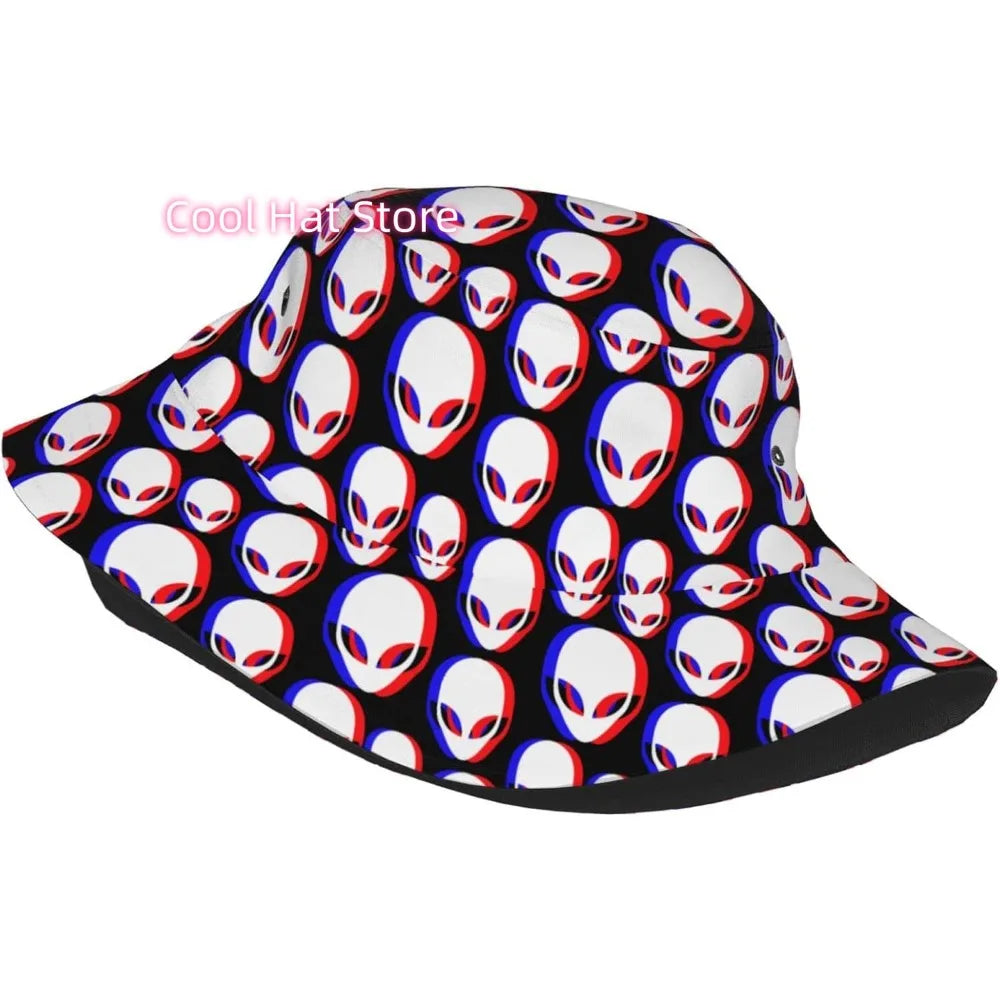 3D Alien Print Bucket Hat