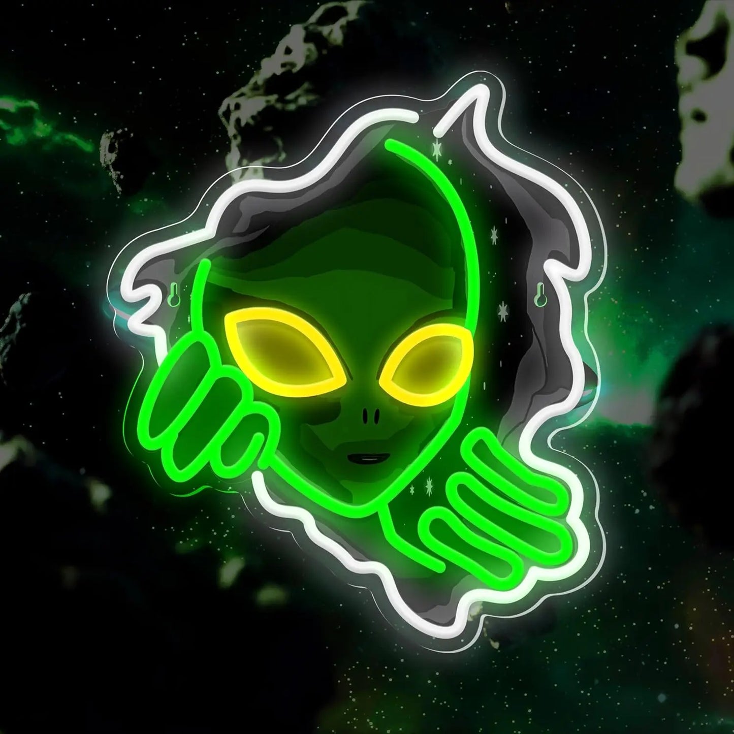 Alien Head LED Neon Sign Light for Bedroom Game Room