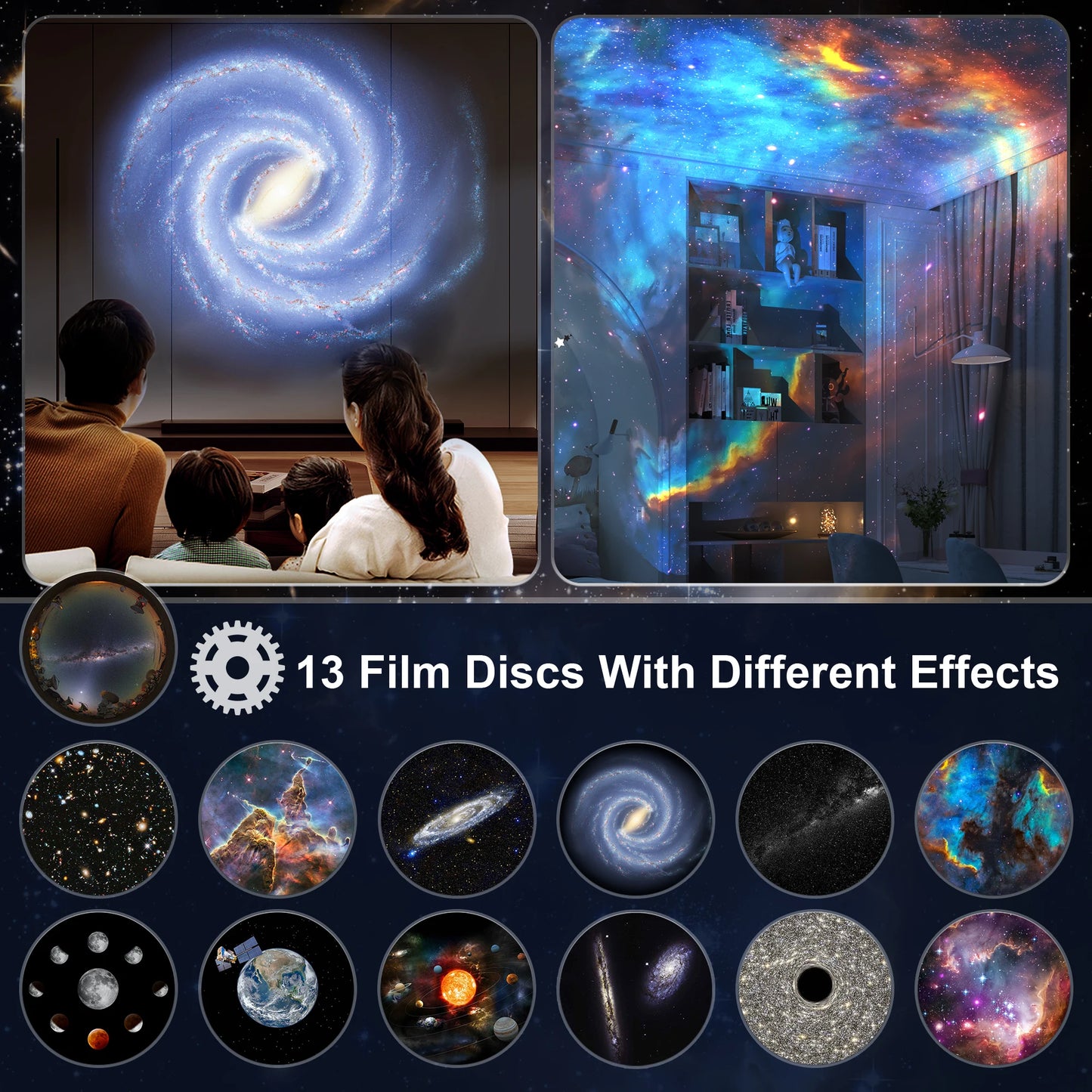 Galaxy Projector, Planetarium Star Projector Realistic Starry Sky Night Light for Kids Bedroom