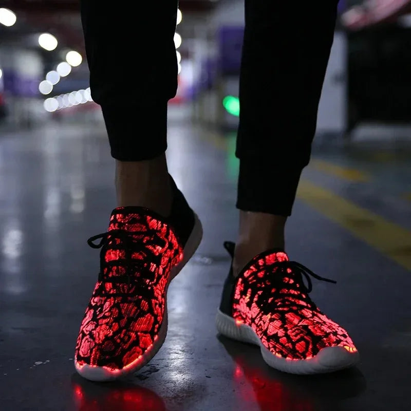 New Led Fiber Optic Shoes for girls boys men women