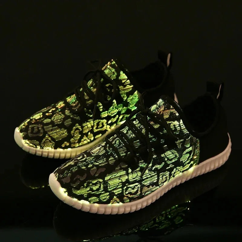 New Led Fiber Optic Shoes for girls boys men women