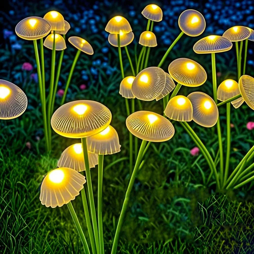 Solar Mushroom Garden Lights Dual Modes