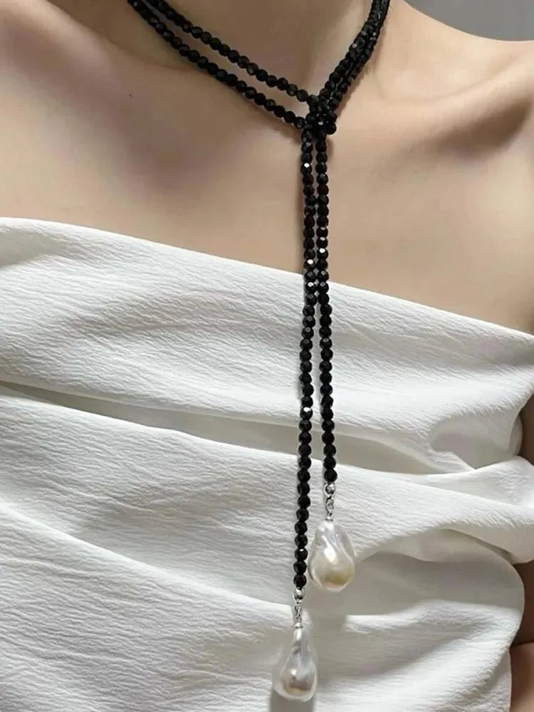 Retro Alien Irregular Baroque Pearl Pendant Necklace for Women
