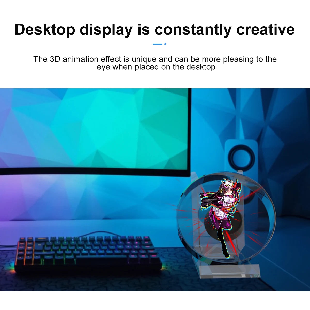3D Hologram Fan Mini 3D Holographic Projector Advertising Display Light HD Holographic Projector