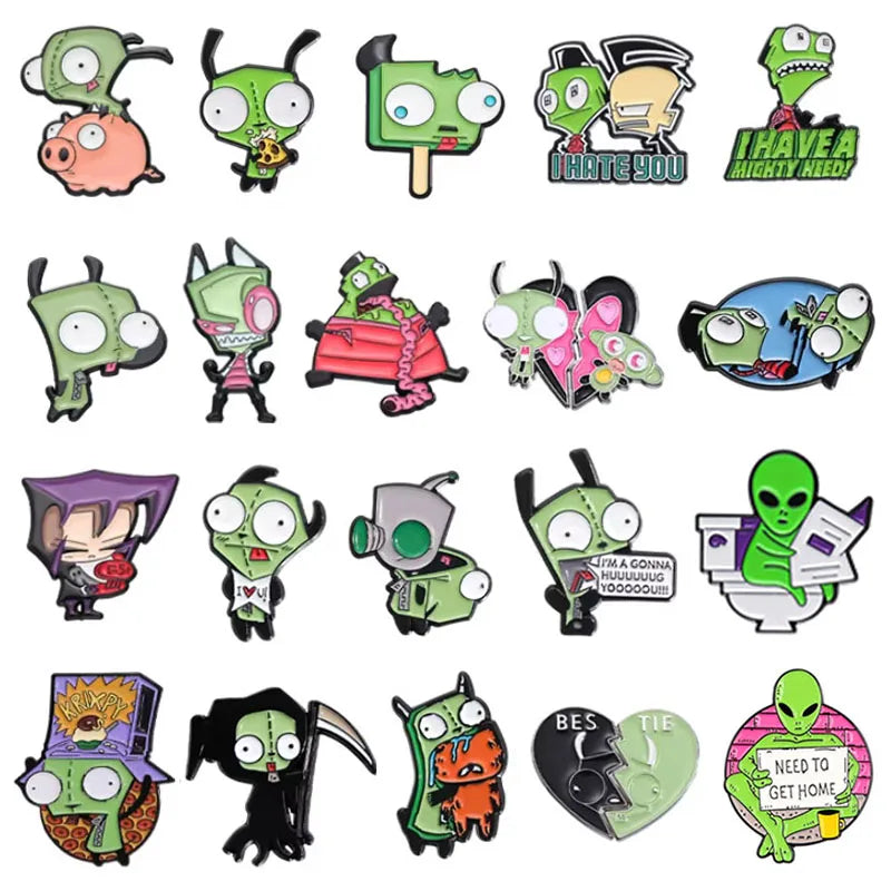 Alien Invader Zim Collection Enamel Pins