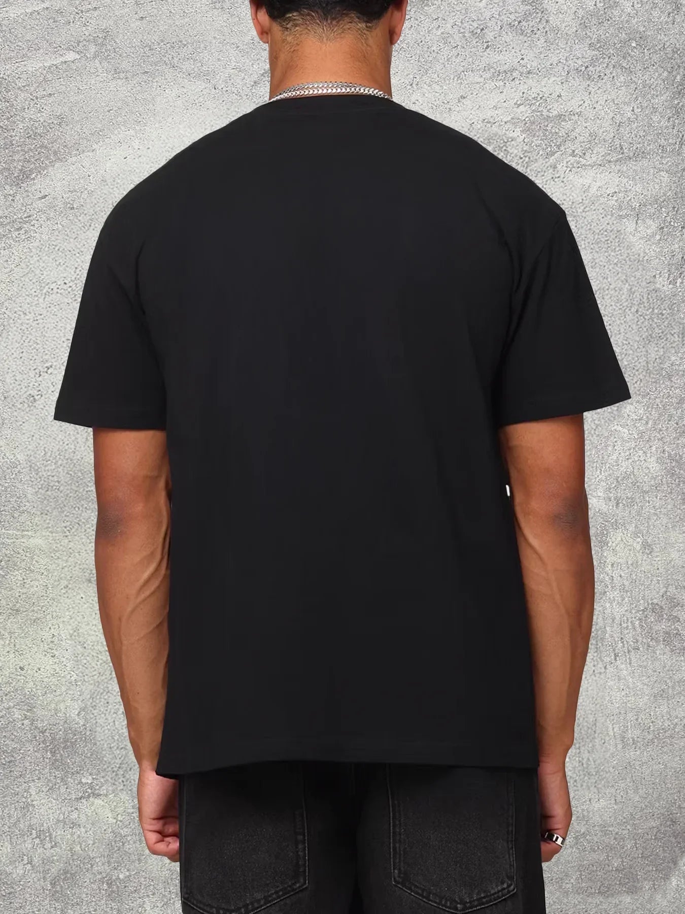 Alien Characters Creative Men's Black Short T - Shirt