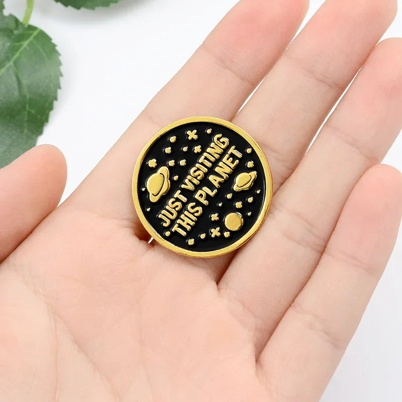 Outer Space Enamel Lapel Pins