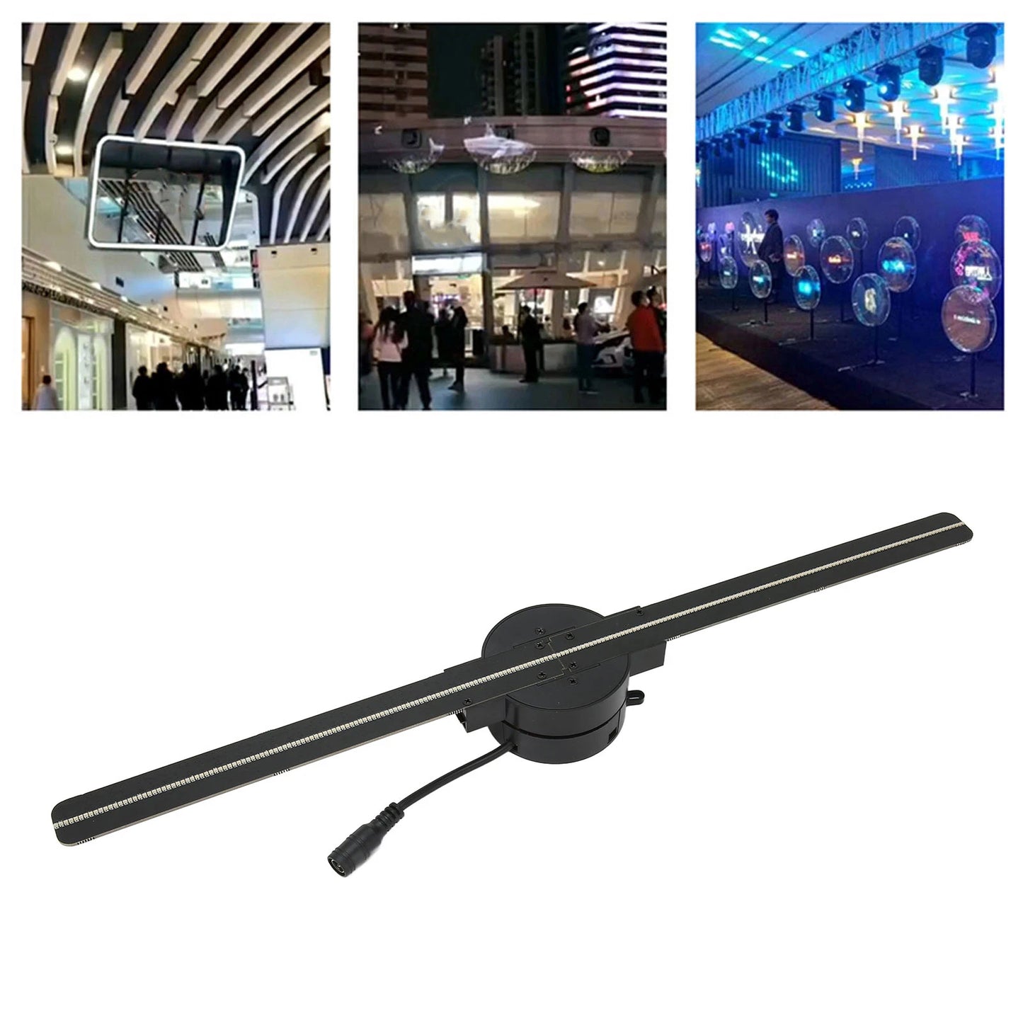 3D Hologram Fan 16.5in 2000x224 WiFi 3D Projector with 224 LED Light Beads for Business