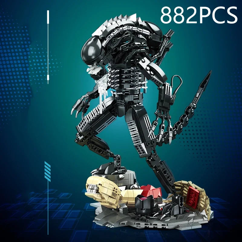 Alien Monster Building Blocks Classic Movie Robot Assemble Model 882PCS