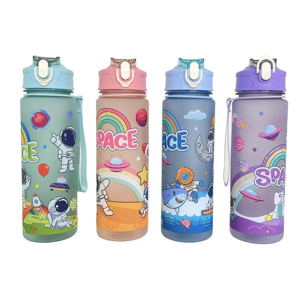 High Capacity Cartoon Astronaut Plastic Space Cup Leak Proof