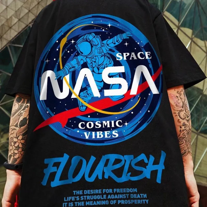 Astronaut NASA pattern Print Short Sleeve