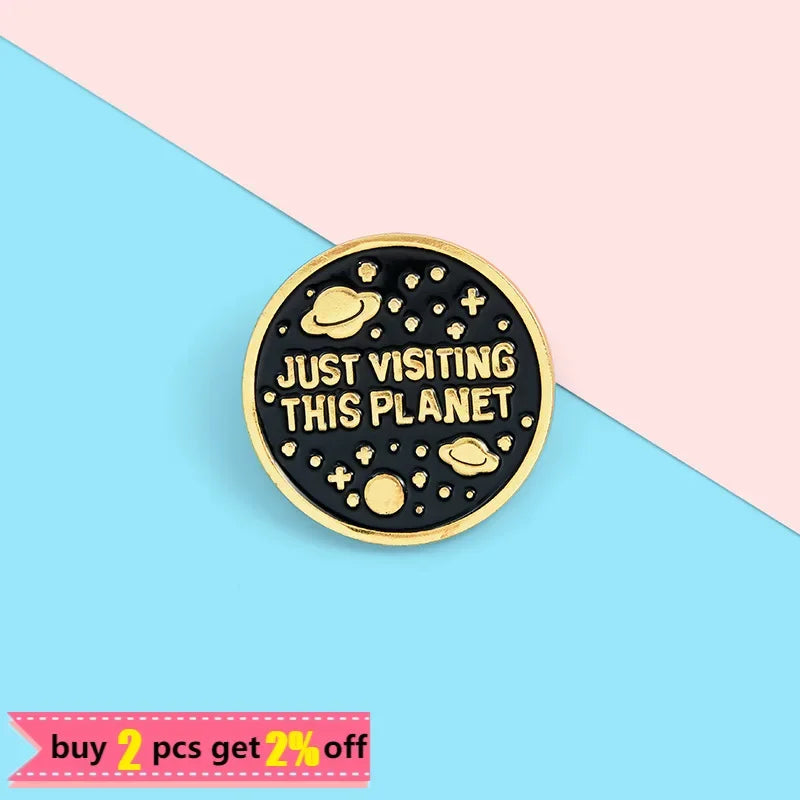 Outer Space Enamel Lapel Pins