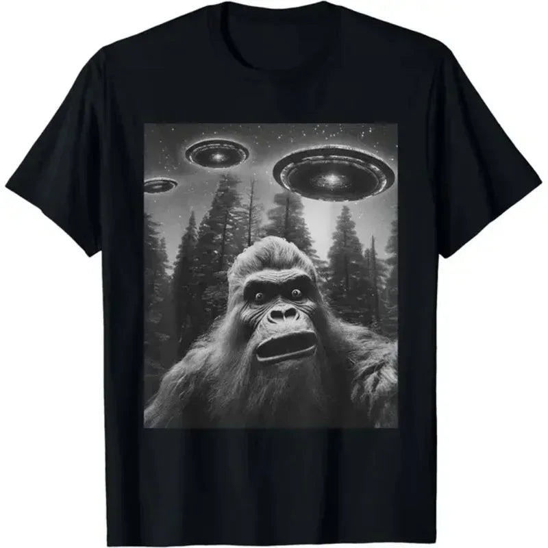 Bigfoot Sasquatch Alien UFO T-Shirt