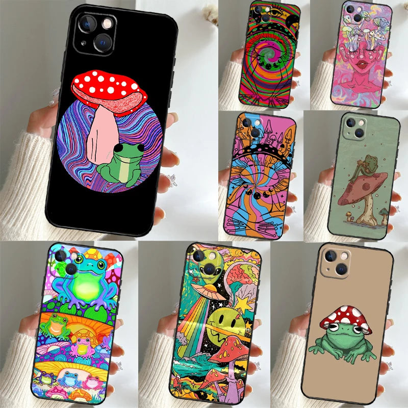 Hippie Mushroom Frog shrooms Case For Samsung Galaxy Phones