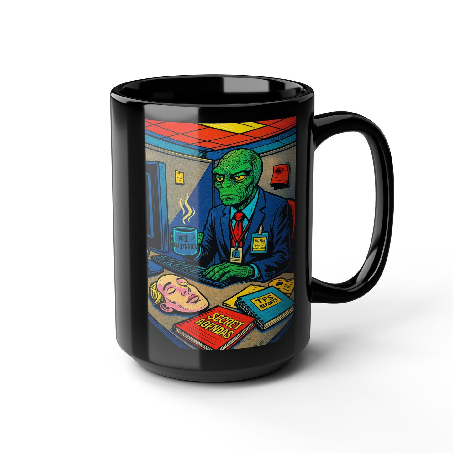 Reptilian Alien Office Mug