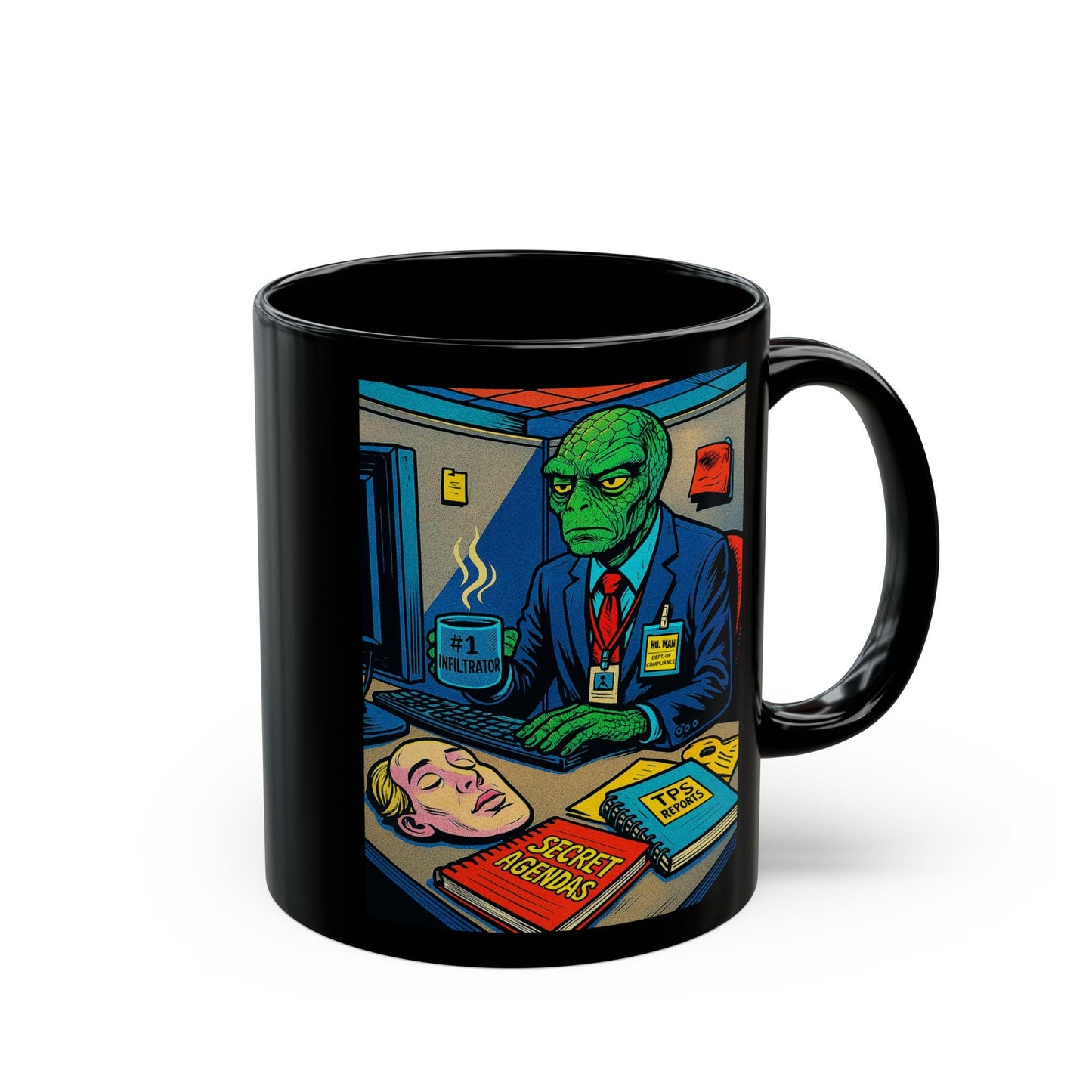 Reptilian Alien Office Mug