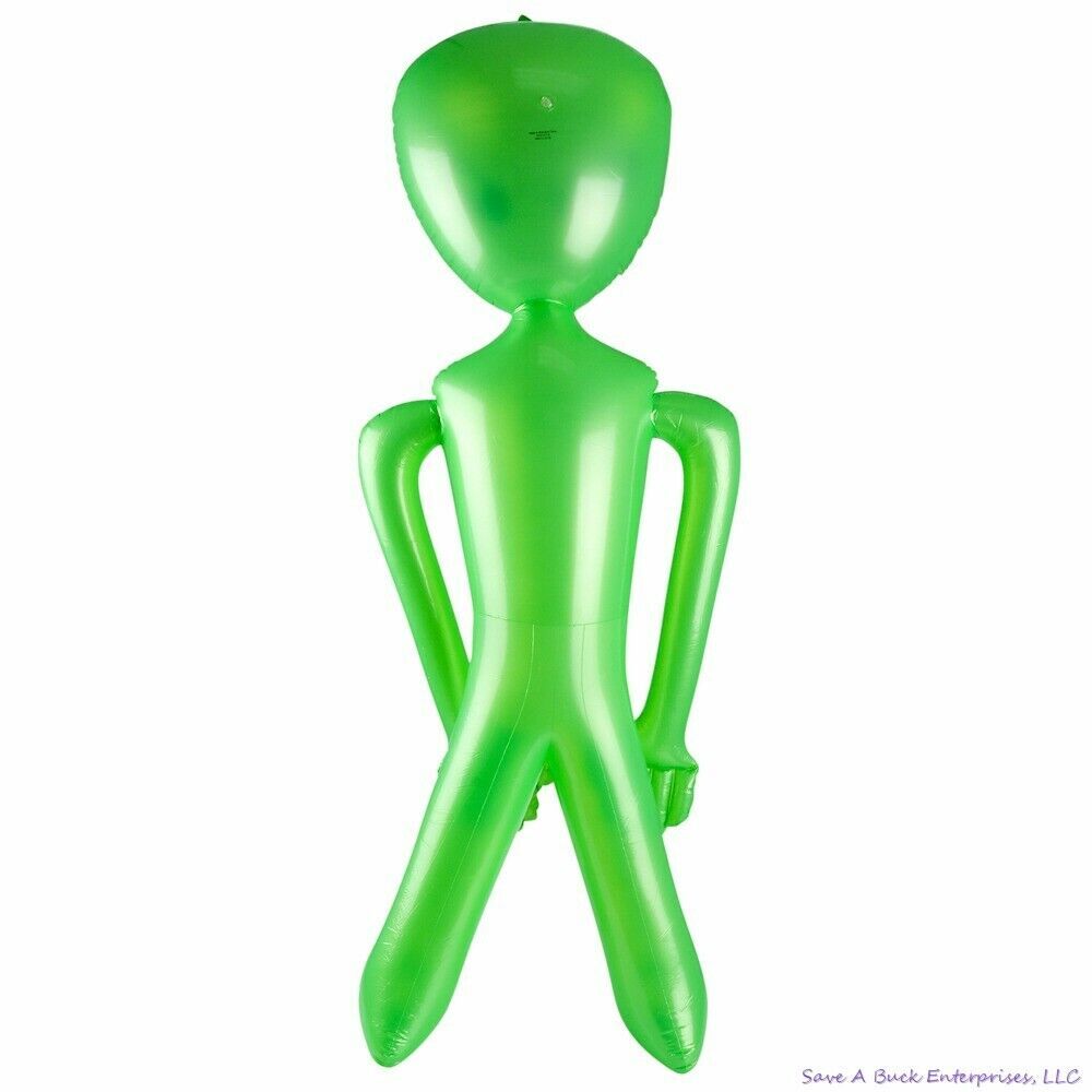 Huge 72" inch Green Alien Inflatable - 6 Foot Blow Up Prop Birthday Party Gift