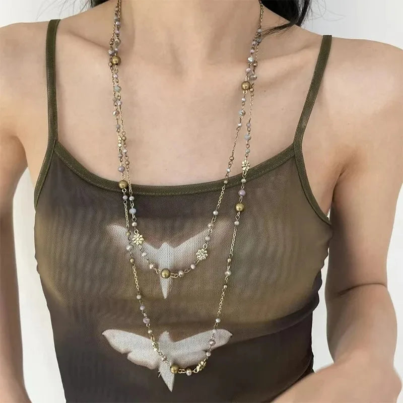 Retro Alien Irregular Baroque Pearl Pendant Necklace for Women