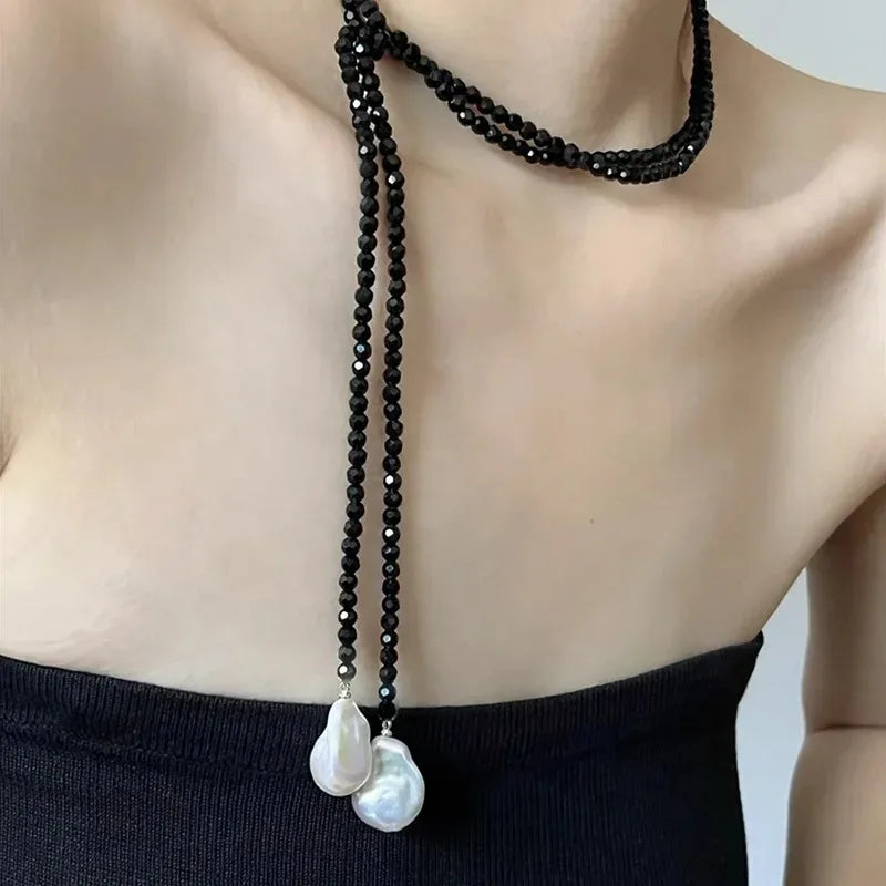Retro Alien Irregular Baroque Pearl Pendant Necklace for Women