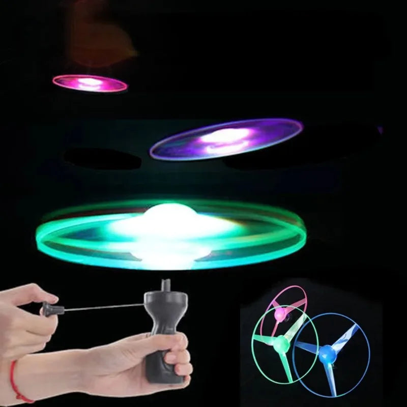 LED Lighting Flying Disc Propeller Helicopter Toys