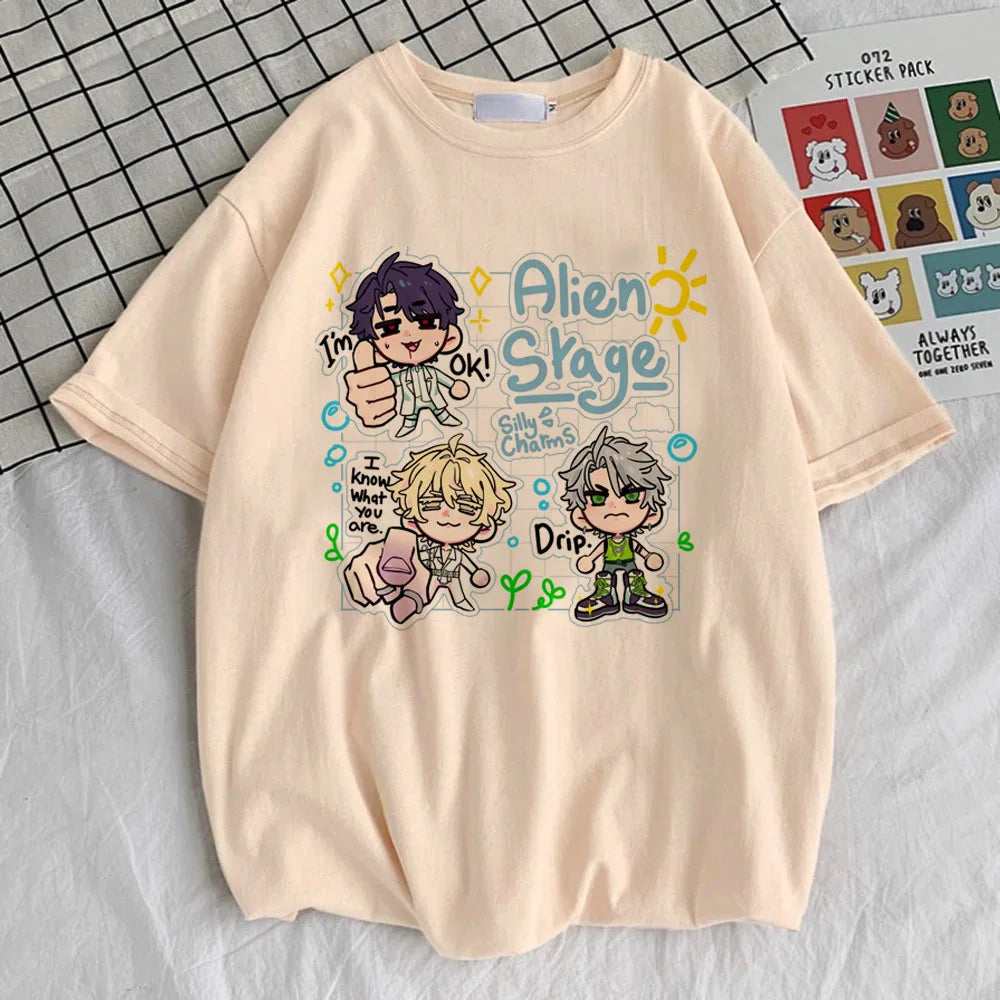 Alien Stage T Shirt Women Kawaii Cartoon Streetwear Y2k Harajuku Anime Japanese Manga T-shirt