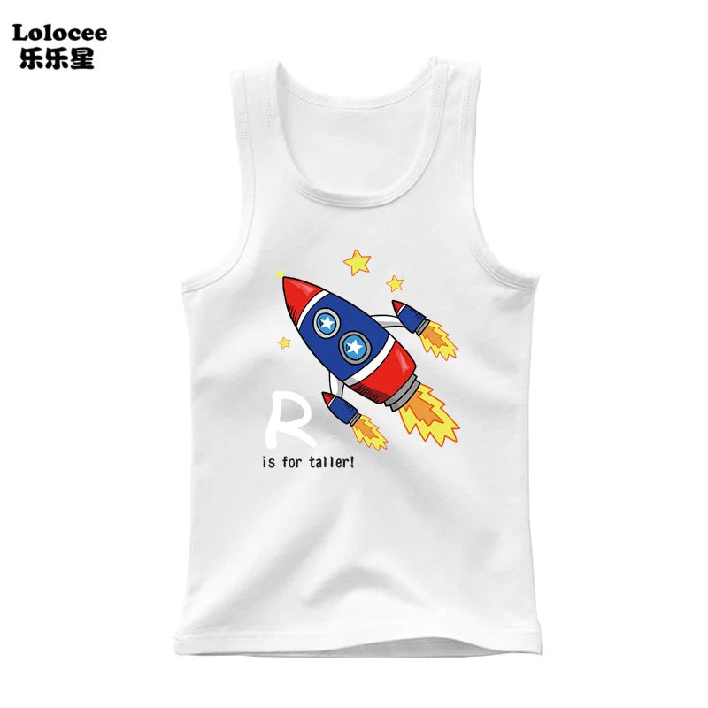 Funny Astronaut Graphic Print Tees O-Neck