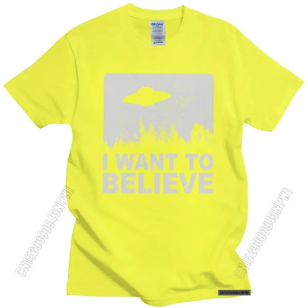 Stylish Male The X Files I Want To Believe Tshirt