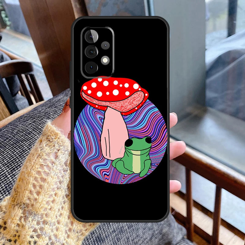 Hippie Mushroom Frog shrooms Case For Samsung Galaxy Phones