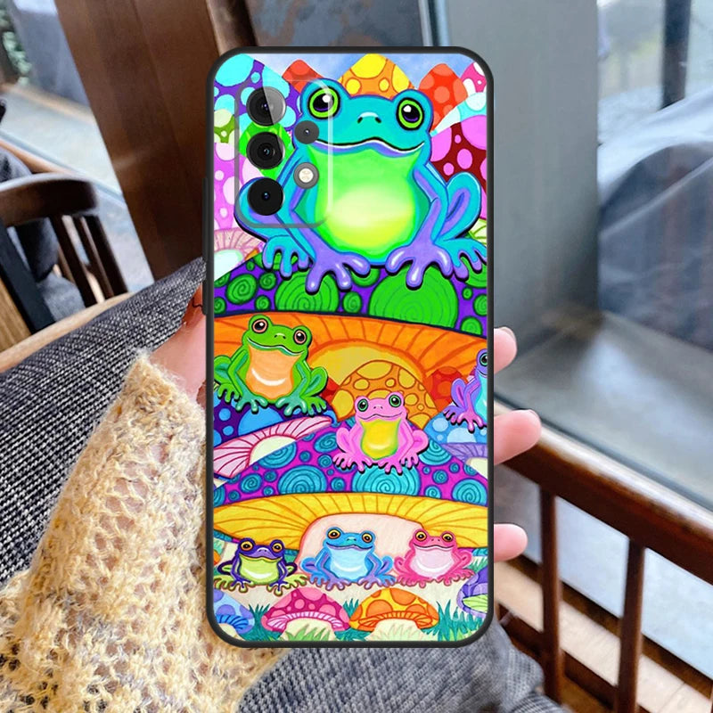 Hippie Mushroom Frog shrooms Case For Samsung Galaxy Phones