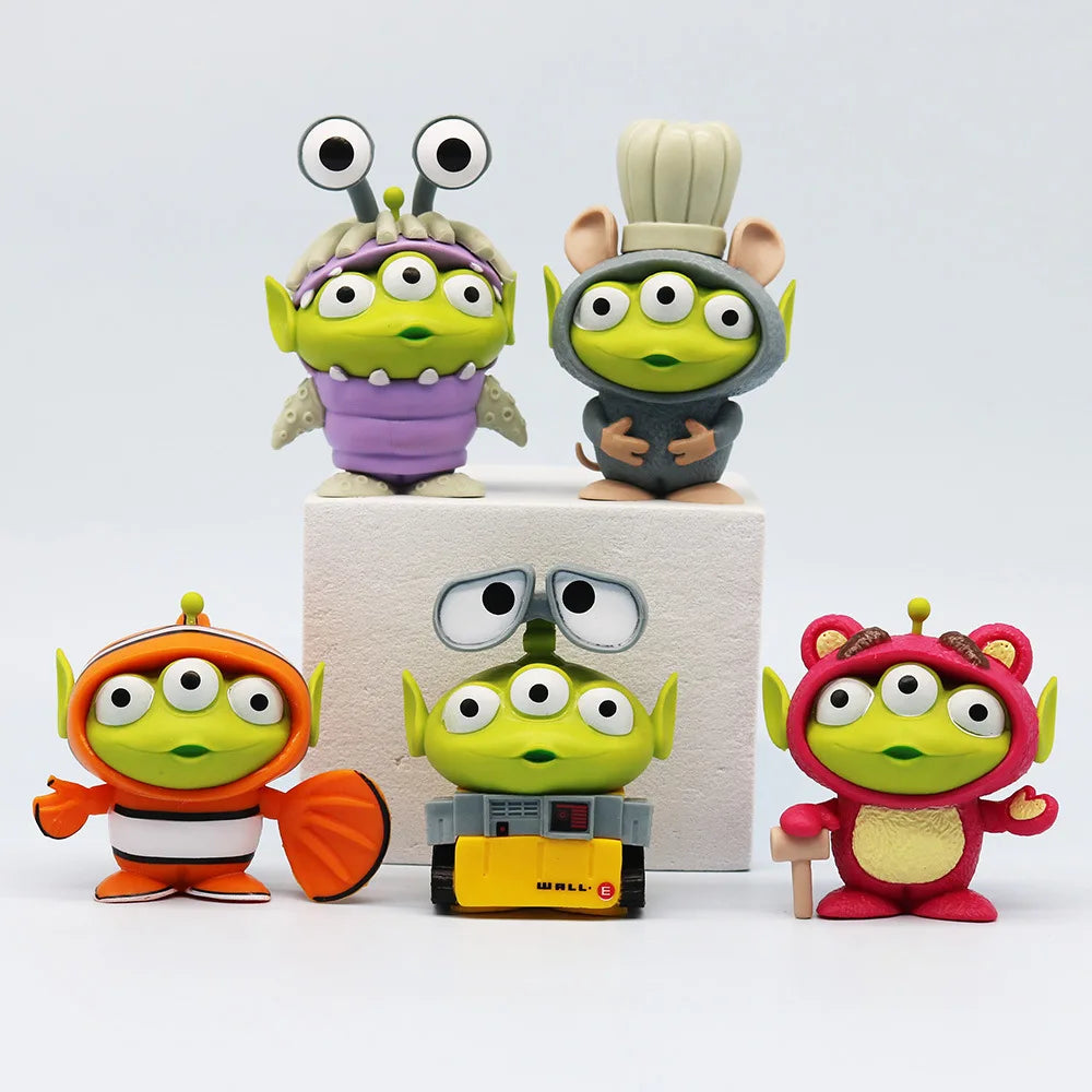 5Pcs/set Toy Story Alien Crossover Series PVC Action Figure