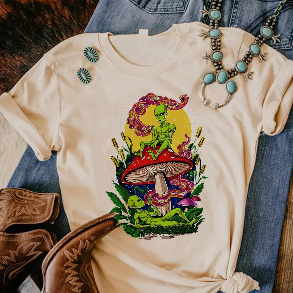 Magic Mushrooms Alien Psychedelic Shirt