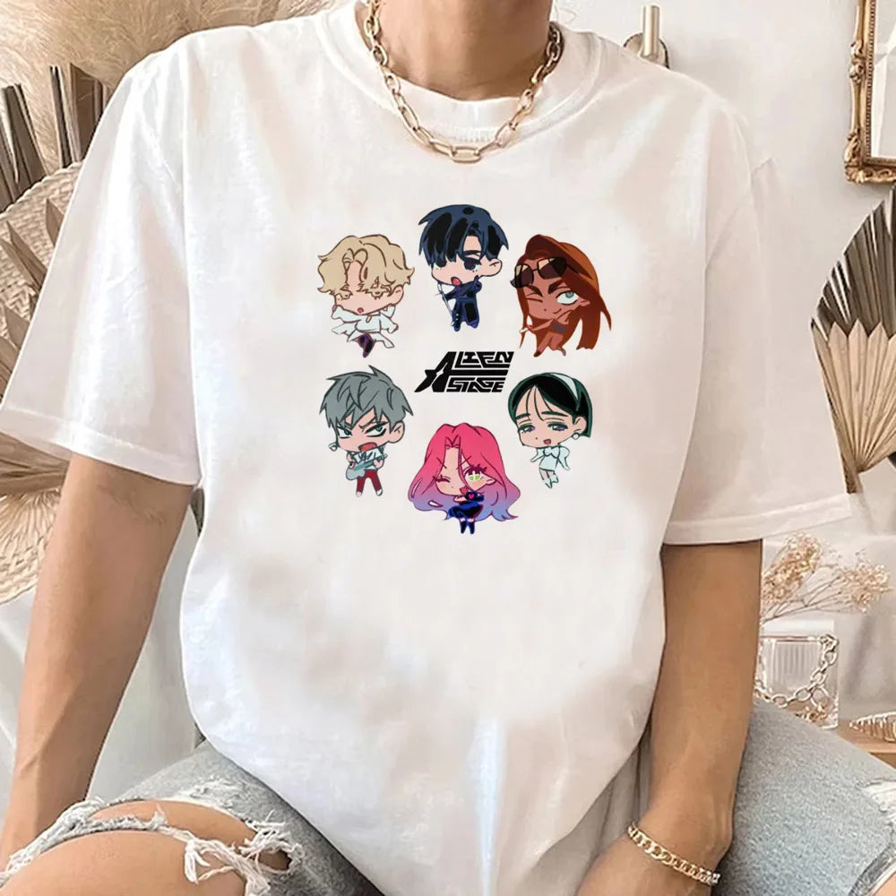 Alien Stage T Shirt Women Kawaii Cartoon Streetwear Y2k Harajuku Anime Japanese Manga T-shirt