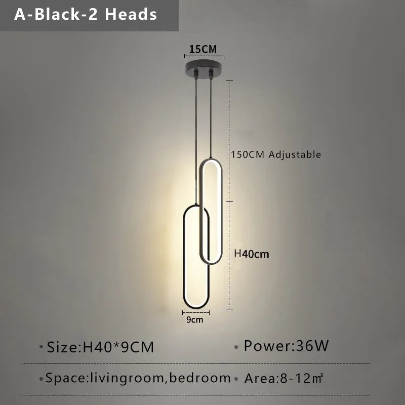 Modern Minimalist LED Pendant Light Chandelier For Bedroom