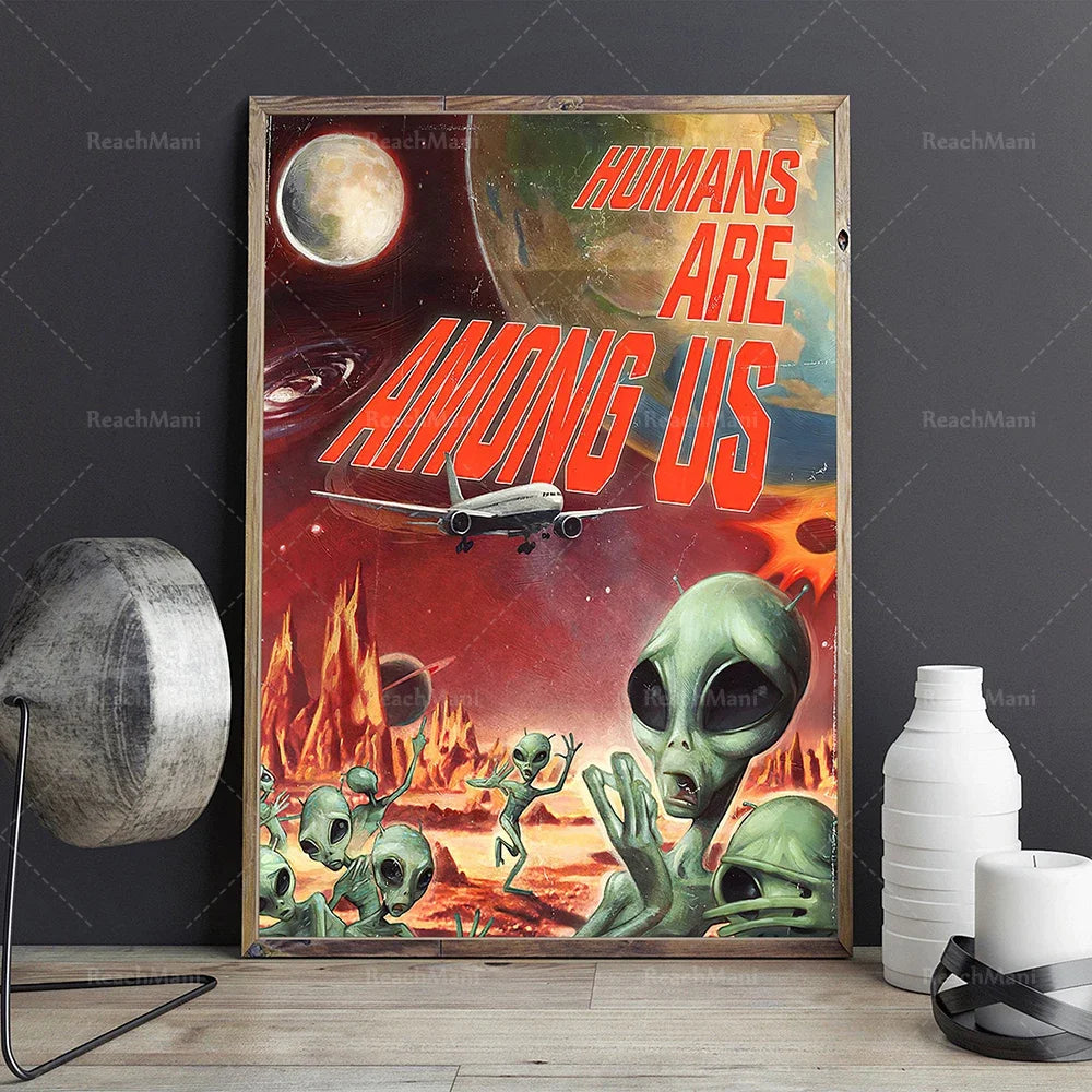 UFO Poster/UFO Alien Poster/Alien Scream Poster