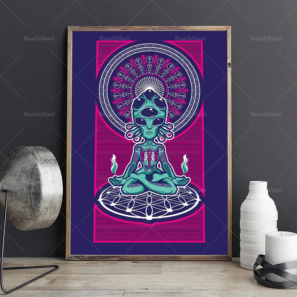 UFO Poster/UFO Alien Poster/Alien Scream Poster