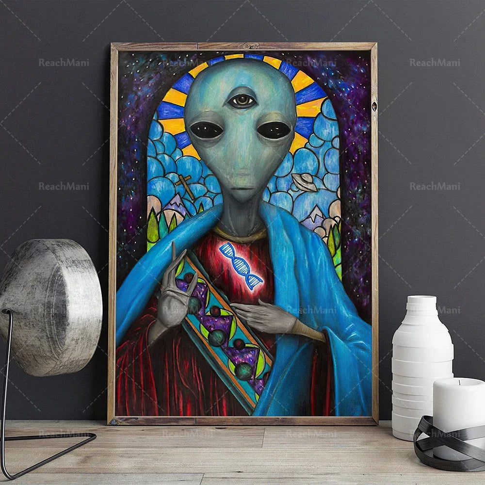 UFO Poster/UFO Alien Poster/Alien Scream Poster