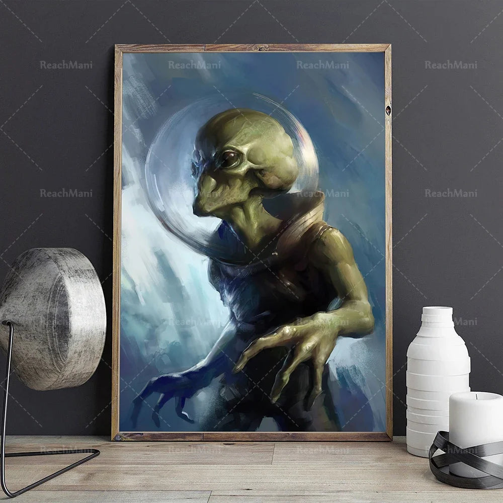 UFO Poster/UFO Alien Poster/Alien Scream Poster