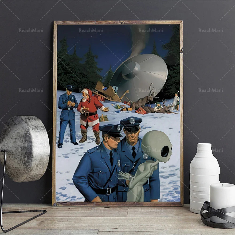 UFO Poster/UFO Alien Poster/Alien Scream Poster