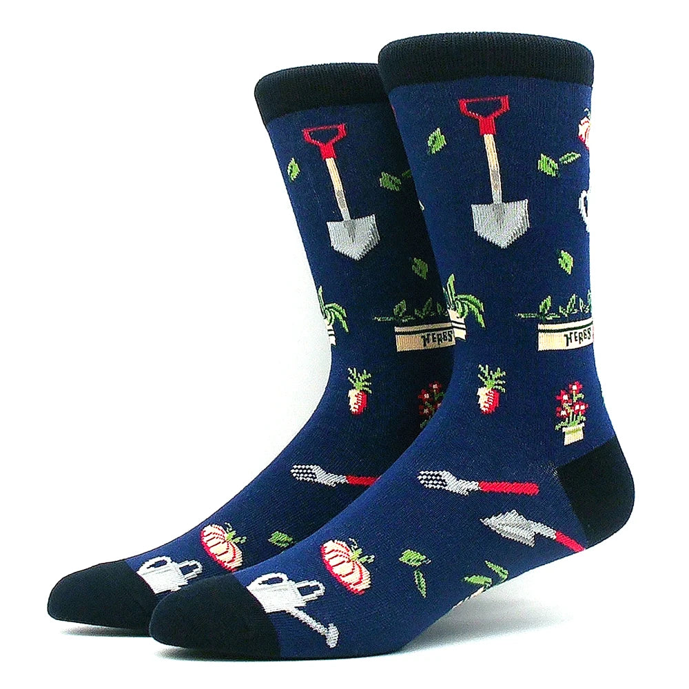 Cotton Happy Funny Socks Men Alien Planet
