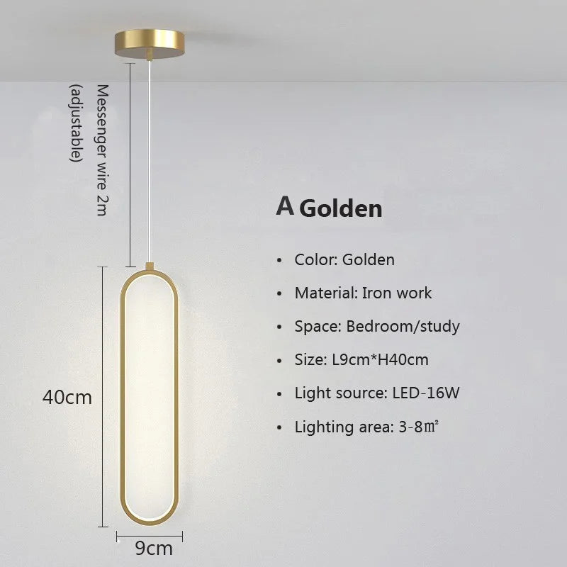 Modern Minimalist LED Pendant Light Chandelier For Bedroom