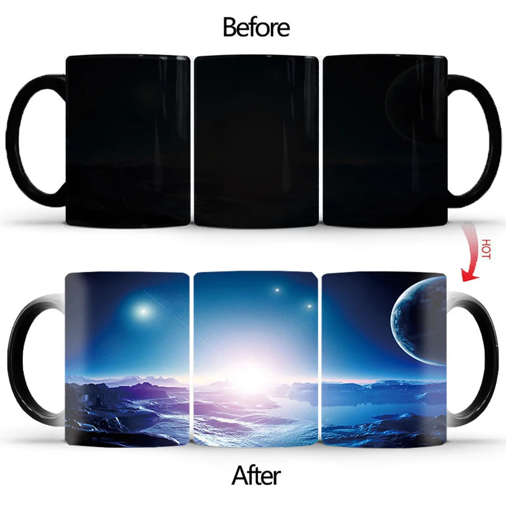 New Space Planet Heat Sensitive Mug Anime