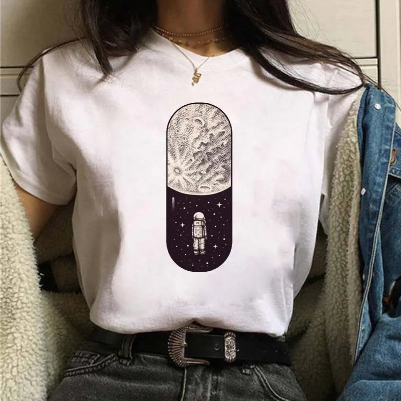 Harajuku Funny Aesthetic T-shirt Women