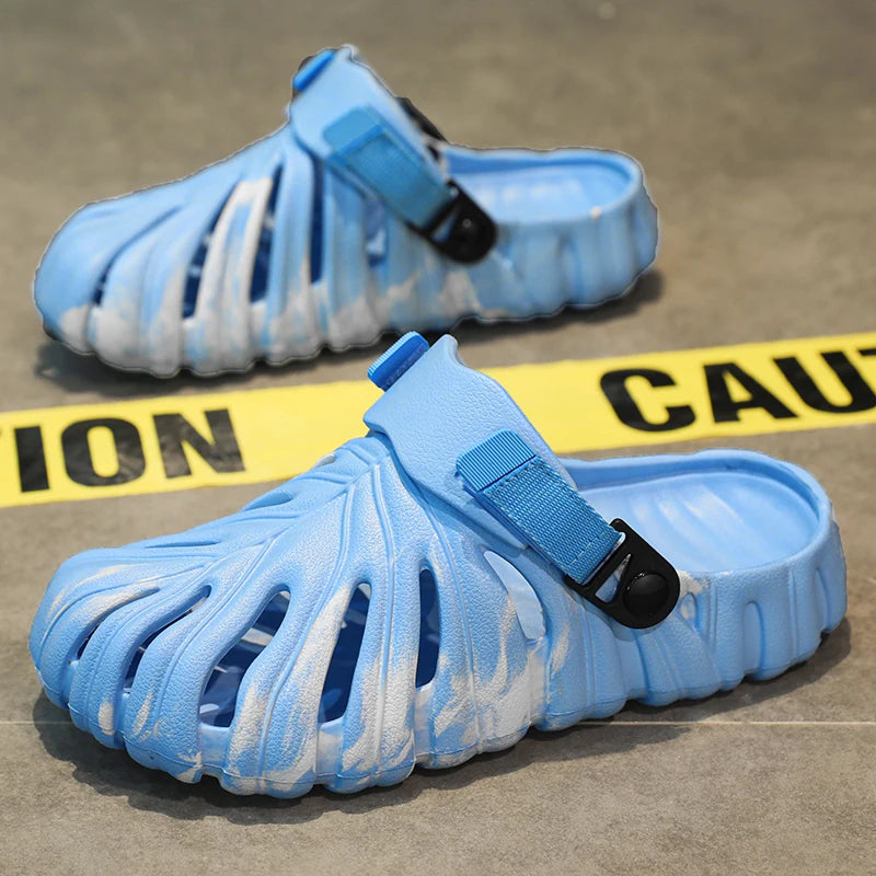 Alien Slides For Men Palm Tree Leaf Slippers