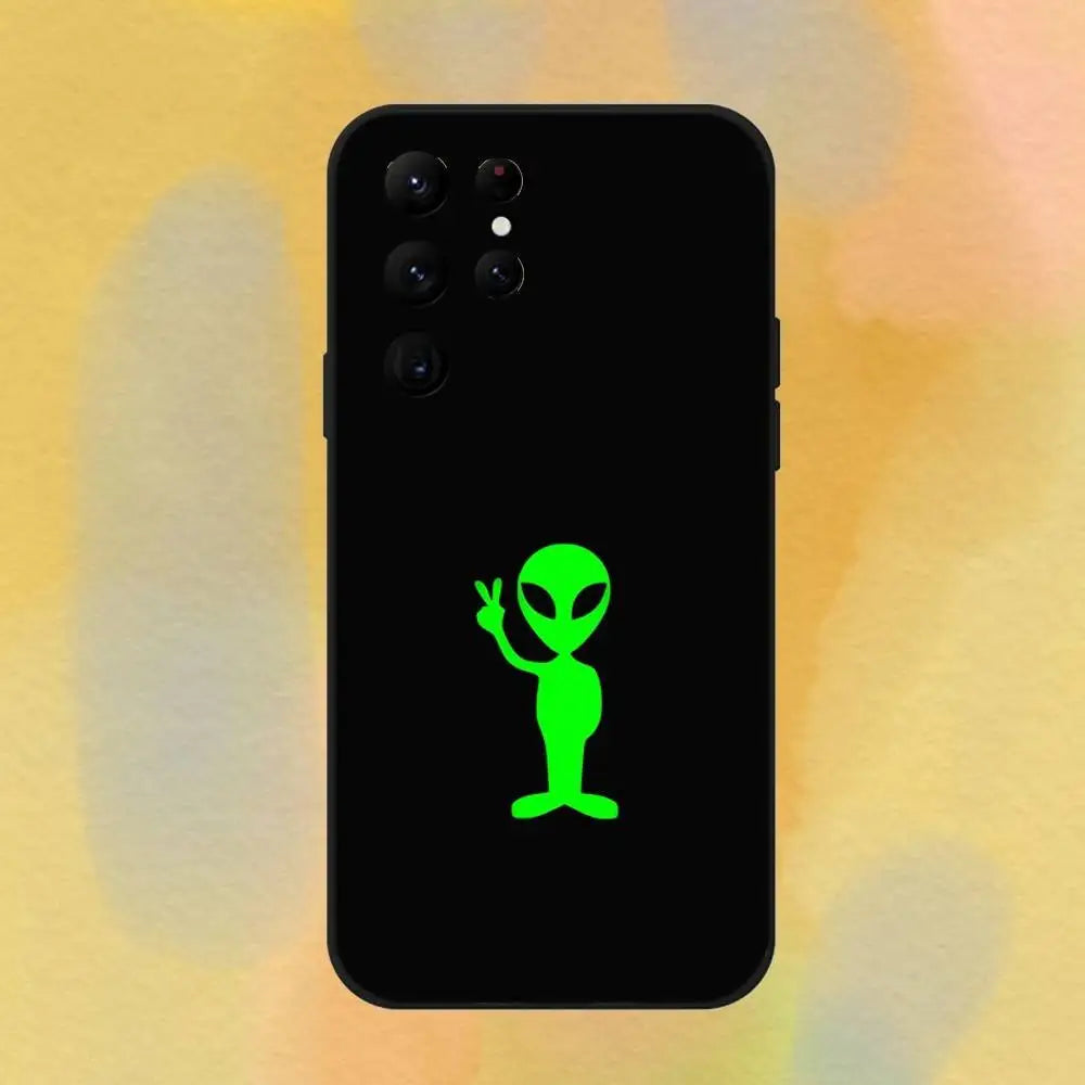 Space Alien UFO Cartoon Phone Case For Samsungs