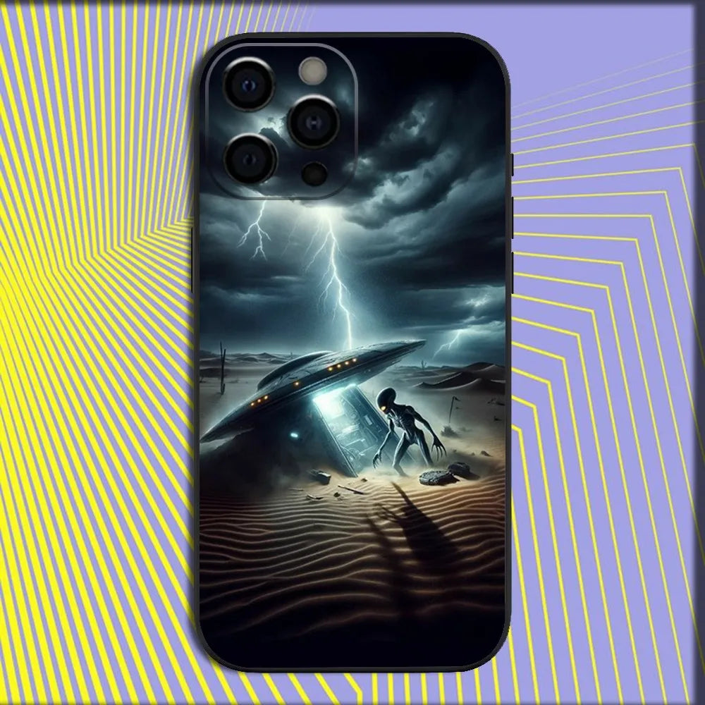 UFO Alien Thing Phone Case For iPhones